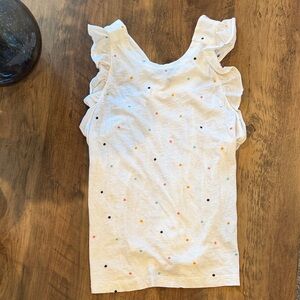 LOFT Ruffle Sleeve Polka Dot Top Small